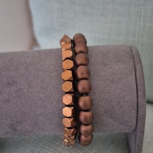 Braclets 7" to 7 1/2" Braclets (2) HEMATITE & Copper UNISEX